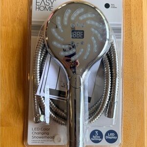 Easy Home Chrome LED Color-Changing Showerhead